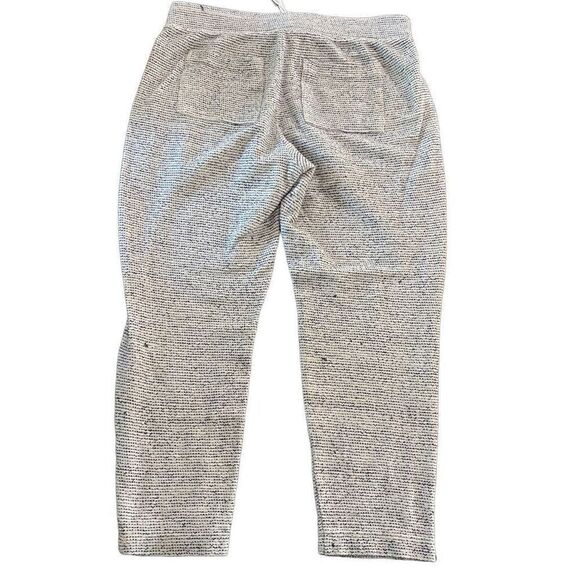 Loft lounge small comfy pants drawstring textured black gray - Picture 3 of 9